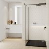 Schedline Brodzik akrylowy Sharper Black Stone 90x90x4,5 cm, kwadratowy, Gwarancja 7 lat 3S.S1K-9090/C/ST